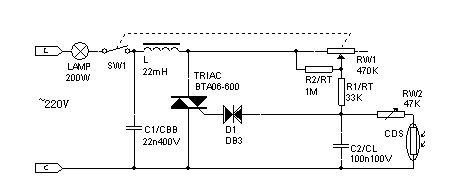 展示4種特別效能的可控硅電子調(diào)光器電路圖