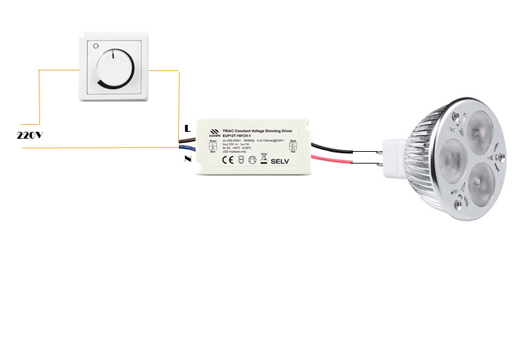 可控硅調(diào)光電源接線